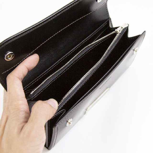 WILD SWANS ワイルドスワンズ シェルコードバン WAVE FLAP LONG WALLET WA-HC-7