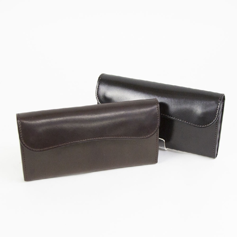 WILD SWANS ワイルドスワンズ シェルコードバン WAVE ウェイブ FLAP LONG WALLET 長財布 WA-HC