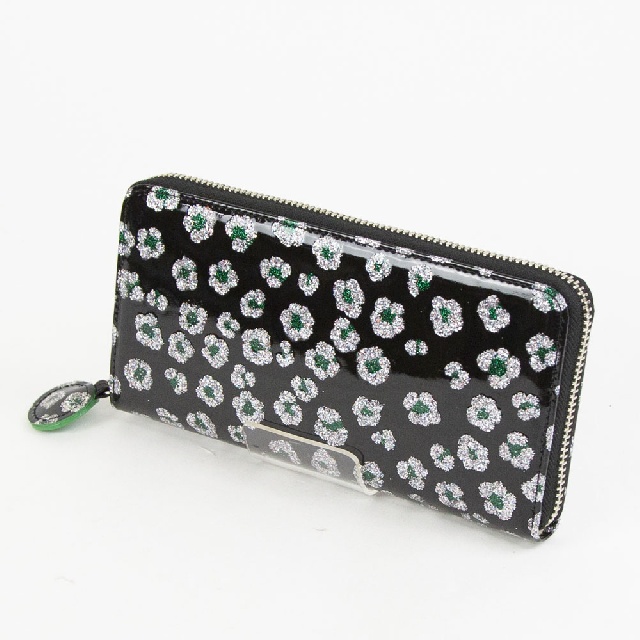 TSUMORI CHISATO ツモリチサト グリッターフラワー ラウンドジップ長財布 057859-0