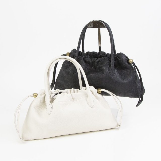 TOFF&LOADSTONE トフアンドロードストーン シュシュ シュリンクレザー ハンドバッグ R97-81550-0