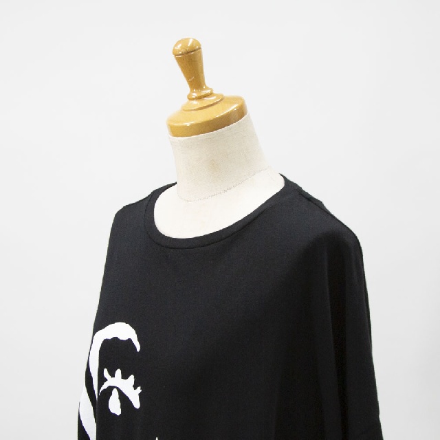 Y's for living　ワイズフォーリビング　C/Rライト天竺　「FACE」半袖ワイドショートシャツ　K44-T39-14-6