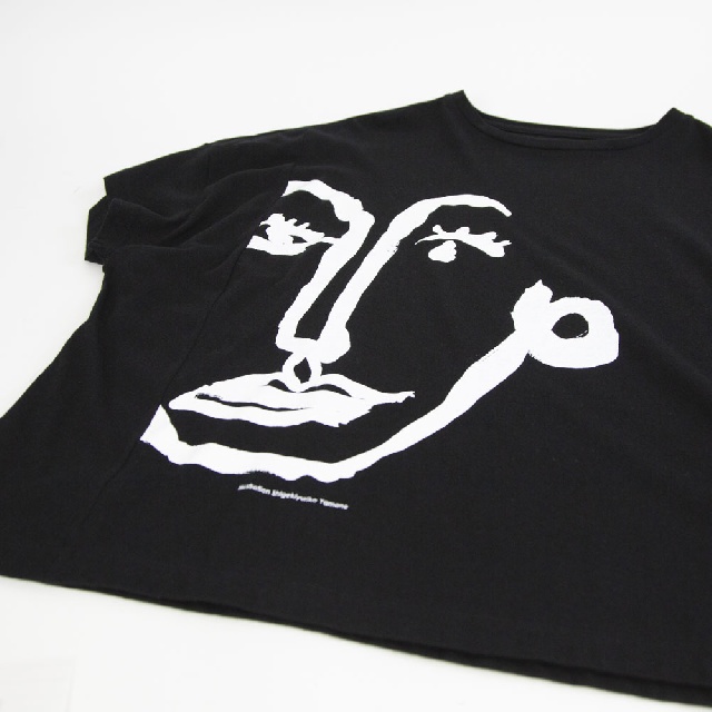 Y's for living　ワイズフォーリビング　C/Rライト天竺　「FACE」半袖ワイドショートシャツ　K44-T39-14-8