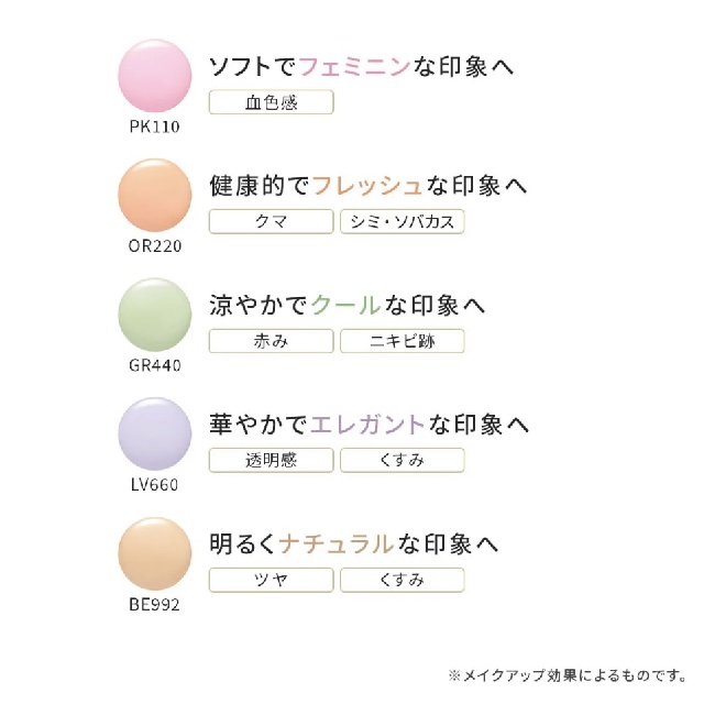 Elegance 　エレガンス　モデリング　カラーアップ　ベース　 UV 　（肌色修正メイクアップベース）24360 24361 24362 24363 24364-2