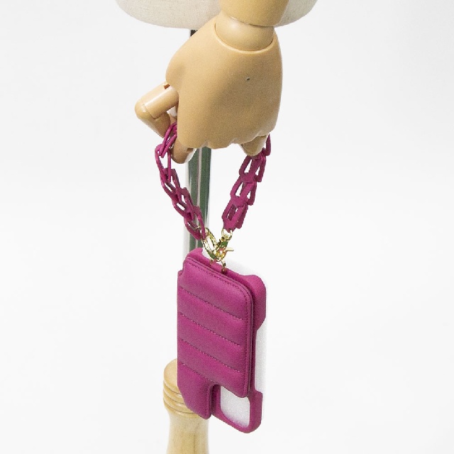 DEMIU デミュウ マゼンタピンク Hand STRAP Rectangle ハンド ストラップ レクタングル DU-SRT00-3