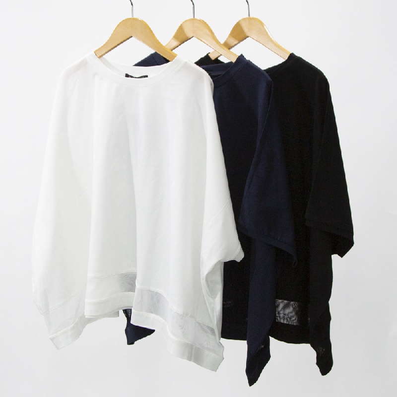 mizuiroind   ミズイロインド　メッシュミックスワイドプルオーバー　2-210096