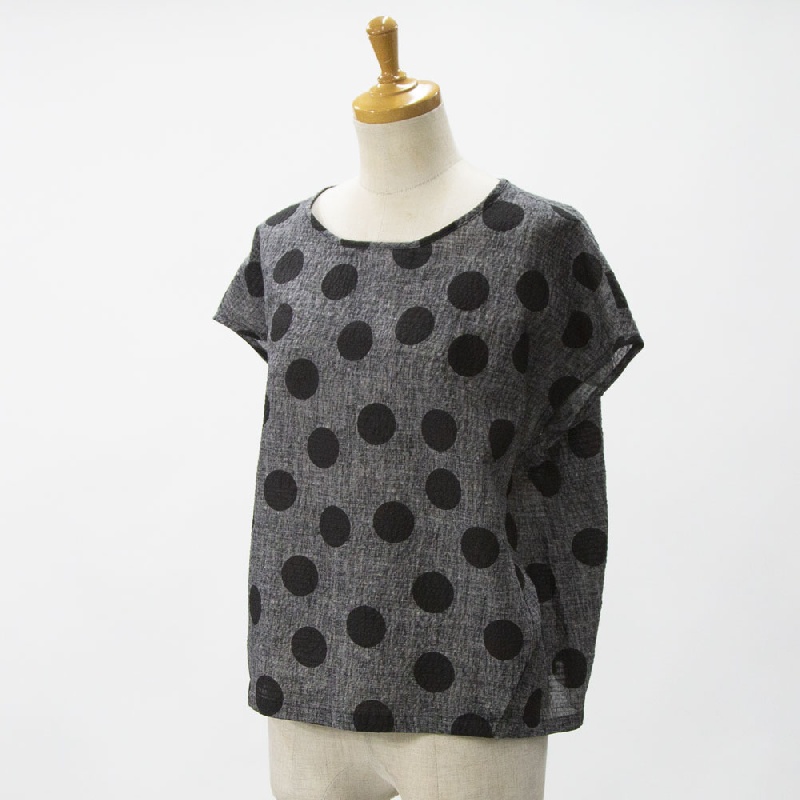 Y's for living　ワイズフォーリビング　リップルプリント　プルオーバー　L10-L09-24