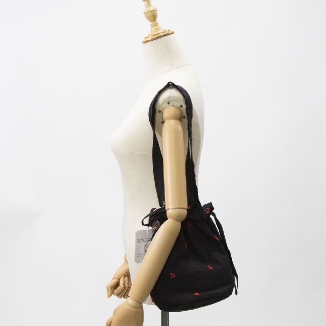 THEATRE PRODUCTS シアタープロダクツ ビーズエンブロイダリードローストリングバッグ M　CL240851-11