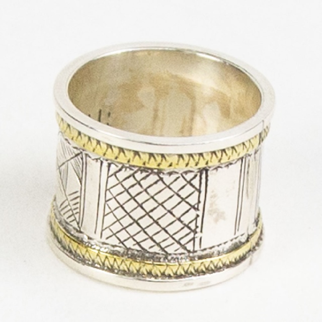 KNOW//MADE TOUAREG JEWELRY BRASS x SILVER Ring ノウメイド トゥアレグジュエリー ブラスシルバーリング km-r002-2