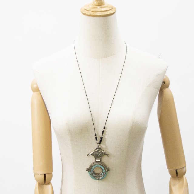 KNOW//MADE TOUAREG JEWELRY  Turquoise NECKRESS ノウメイド トゥアレグジュエリー ターコイズネックレス km-t006-7