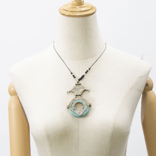 KNOW//MADE TOUAREG JEWELRY  Turquoise NECKRESS ノウメイド トゥアレグジュエリー ターコイズネックレス km-t006-8