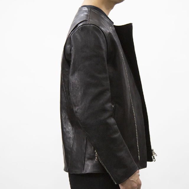 LICHT ADEL リヒトアデル ノーカラーライダースジャケット LW-JKT02-17
