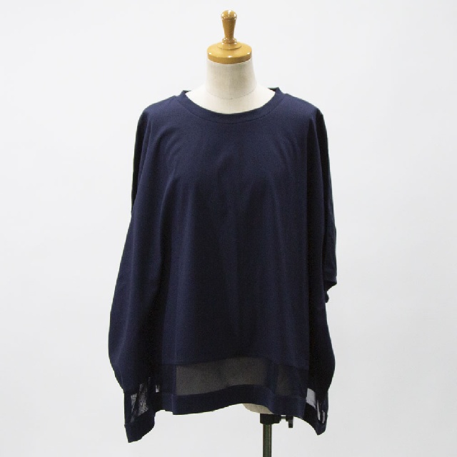 mizuiroind   ミズイロインド　メッシュミックスワイドプルオーバー　2-210096-3