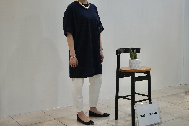 mizuiroind   ミズイロインド　メッシュスリーブチュニックワンピース　2-250080-11