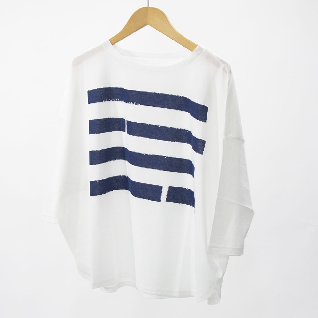 LY's for living　ワイズフォーリビング　ソフト天竺　ドットプリント七分袖シャツ　L15-T15-12　ボーダープリント七分袖シャツ　L15-T16-12-2