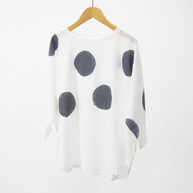 LY's for living　ワイズフォーリビング　ソフト天竺　ドットプリント七分袖シャツ　L15-T15-12　ボーダープリント七分袖シャツ　L15-T16-12-3