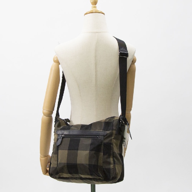 BEAU DESSIN　ボーデッサン　チュールチェック柄　フロントジップ付き　ショルダー　CK-015-9