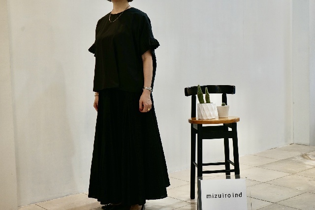 mizuiroind   ミズイロインド　プリーツスリーブプルオーバー　2-230105-10