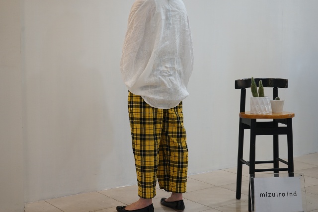 mizuiroind   ミズイロインド　リネンスタンドカラーコクーンシャツ　2-230109-13