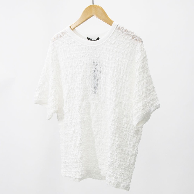 mizuiroind   ミズイロインド　ストレッチレースクルーネックT　2-210118-1