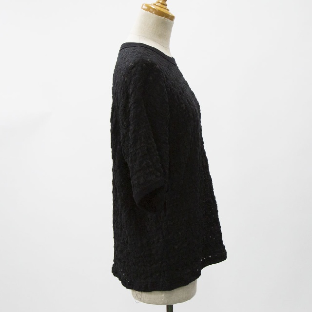 mizuiroind   ミズイロインド　ストレッチレースクルーネックT　2-210118-5