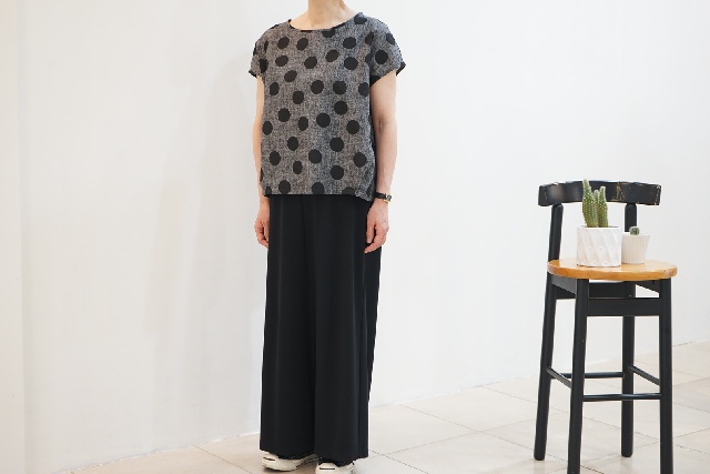 Y's for living　ワイズフォーリビング　リップルプリント　プルオーバー　L10-L09-24-9