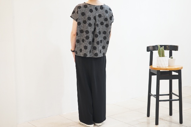 Y's for living　ワイズフォーリビング　リップルプリント　プルオーバー　L10-L09-24-10