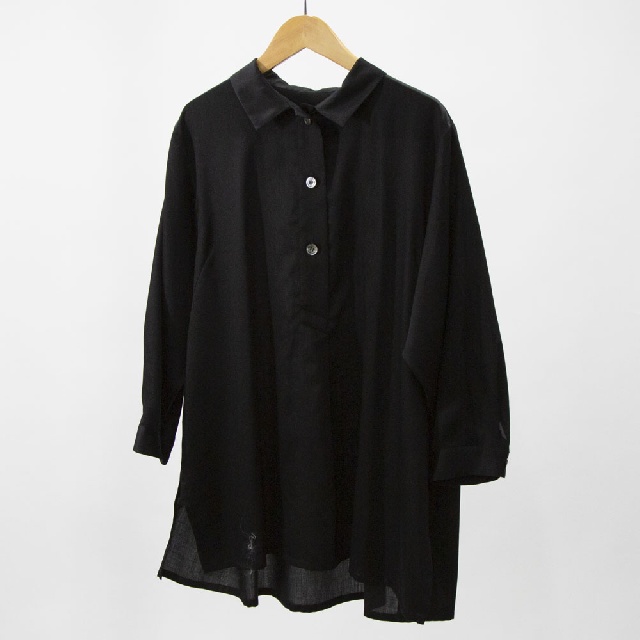 Y's for living　ワイズフォーリビング　80/1サテン　八分袖シャツ　L25-R17-27-1
