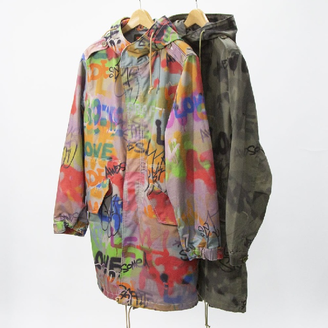 ONEMADE　ワンメイド　FULL PRINT MODS COAT　フルプリント　モッズコート　ONE-1461-0