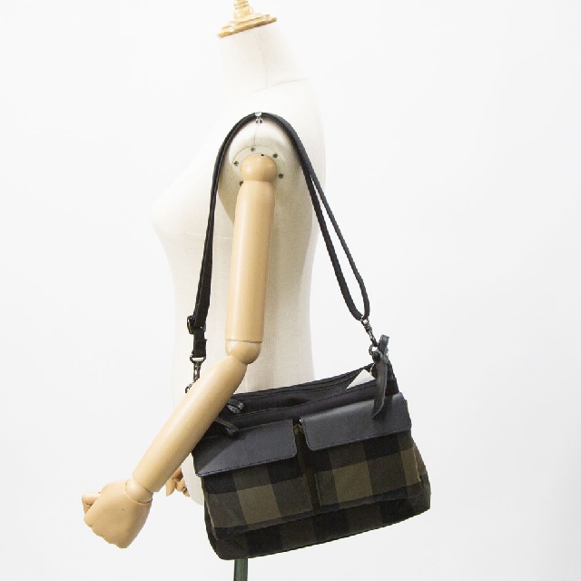 BEAU DESSIN　ボーデッサン　チュールチェック柄　2ポケット　ショルダーバッグ　CK-2009-11