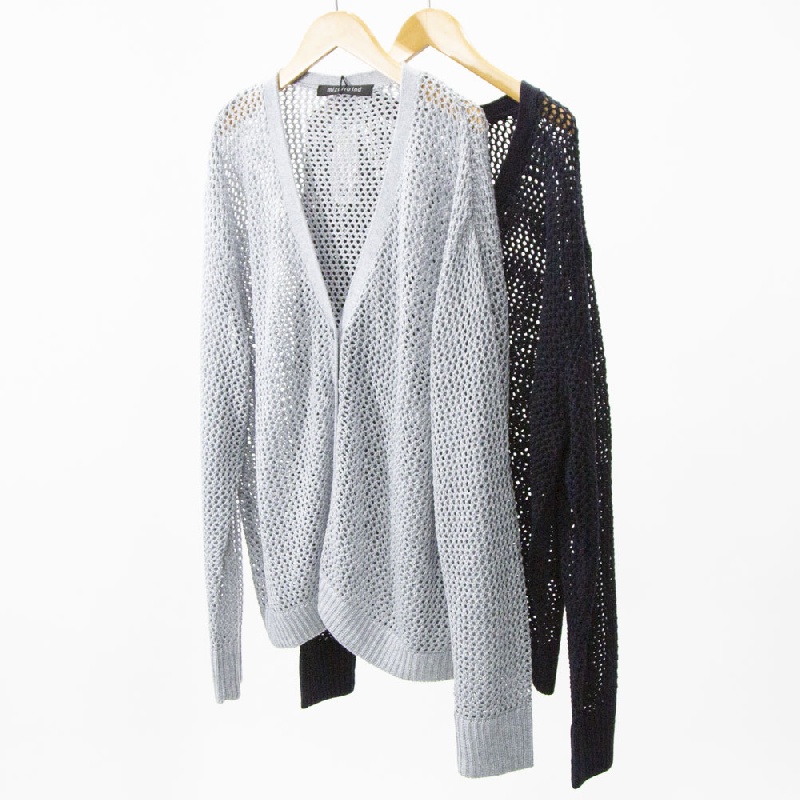 mizuiro ind　ミズイロインド　メッシュVネックカーディガン　3-220094