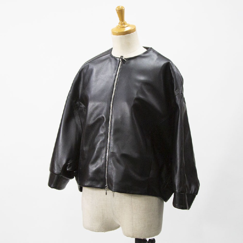 EMMETI　TILLY　SP LAMB SKIN NAPPA　エンメティ　ティリー　ノーカラー　ライダースジャケット 　TILLY
