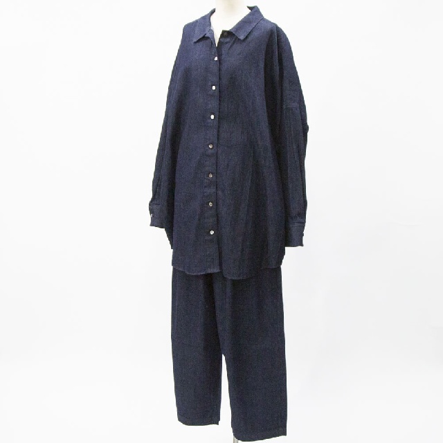 mizuiro ind　ミズイロインド　デニムタックワイドパンツ　3-260068-12