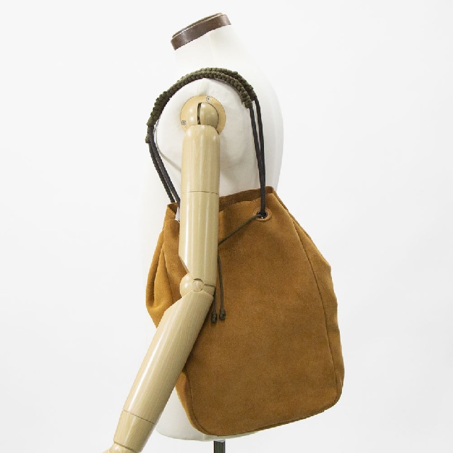 【25AW新作】HAIDA TANKER SUEDE　ハイダ　タンカー　スウェード 　ドローストリングバッグ　HAI11-TAN-10