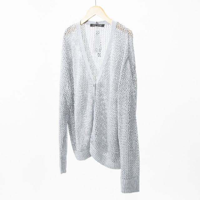 mizuiro ind　ミズイロインド　メッシュVネックカーディガン　3-220094-1