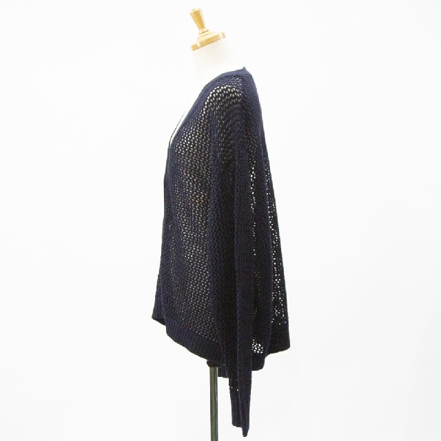 mizuiro ind　ミズイロインド　メッシュVネックカーディガン　3-220094-3