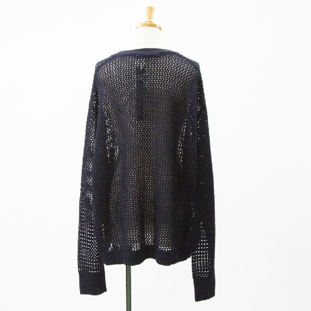 mizuiro ind　ミズイロインド　メッシュVネックカーディガン　3-220094-4