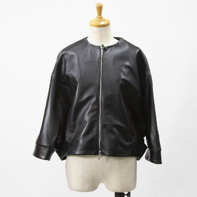 EMMETI　TILLY　SP LAMB SKIN NAPPA　エンメティ　ティリー　ノーカラー　ライダースジャケット 　TILLY-1