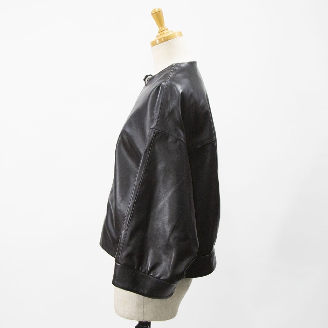 EMMETI　TILLY　SP LAMB SKIN NAPPA　エンメティ　ティリー　ノーカラー　ライダースジャケット 　TILLY-2