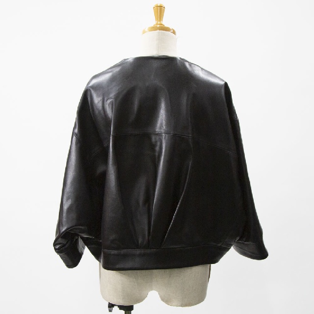 EMMETI　TILLY　SP LAMB SKIN NAPPA　エンメティ　ティリー　ノーカラー　ライダースジャケット 　TILLY-3