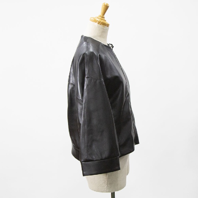EMMETI　TILLY　SP LAMB SKIN NAPPA　エンメティ　ティリー　ノーカラー　ライダースジャケット 　TILLY-4