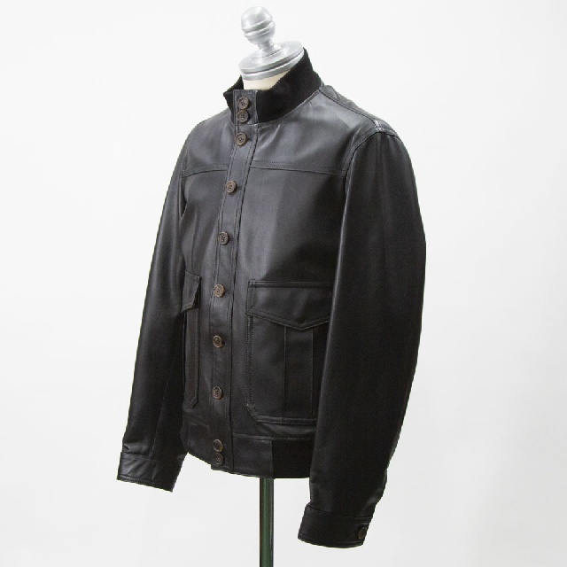 EMMETI　GUS LANA　SP LEATHER　エンメティ　ガス　ラムスキンジャケット　A-1型ブルゾン　GUS LANA-0