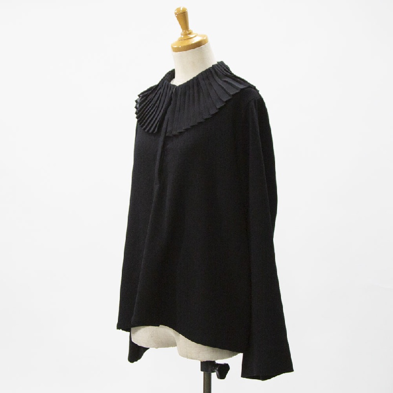 mizuiro ind　ミズイロインド　プリーツカラーシャツプルオーバー　3-230085