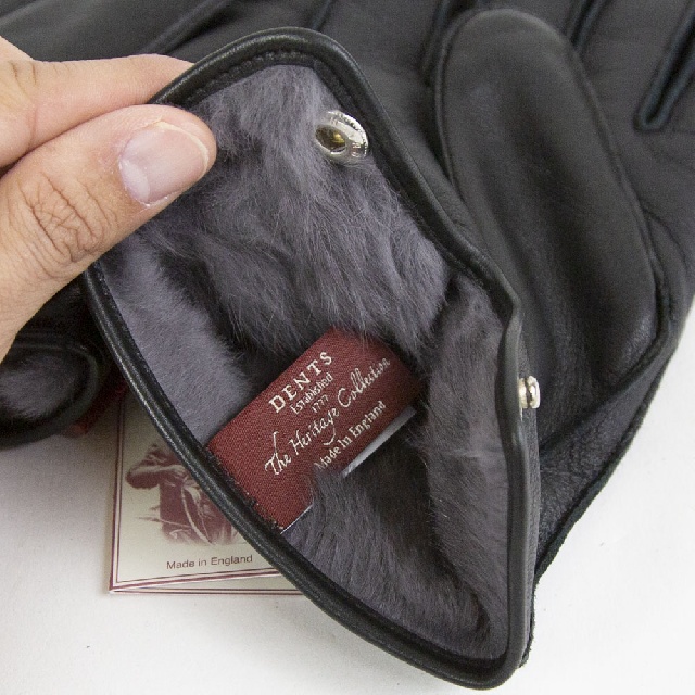 DENTS　デンツ　タッチパネル対応　ヘアシープグローブ(ラビットファーライニング)【MENS】15-1134-2