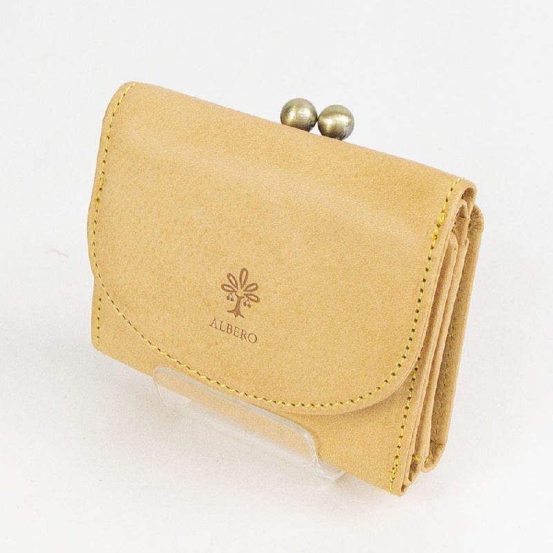 ALBERO　アルベロ　NATURE　ナチュレ　ガマ口ミニ折財布　N-5368