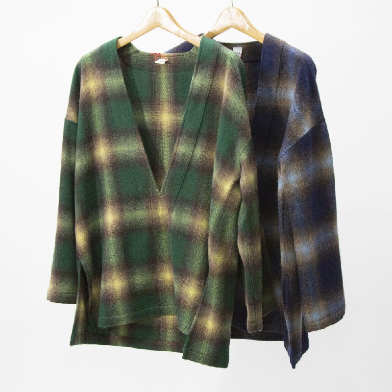 M53　エムゴーサン　Vネック プルオーバーチェック　MSH-031