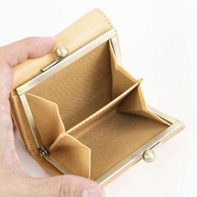 ALBERO　アルベロ　NATURE　ナチュレ　ガマ口ミニ折財布　N-5368-5