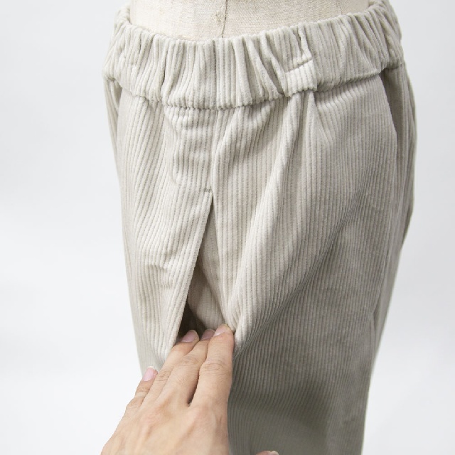 mizuiro ind　ミズイロインド　コーデュロイワイドパンツ　3-260060-7