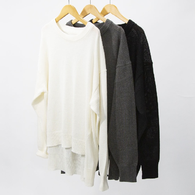 MIDIUMISOLID　ミディウミソリッド　和紙ウールプルオーバー　3-125004-0