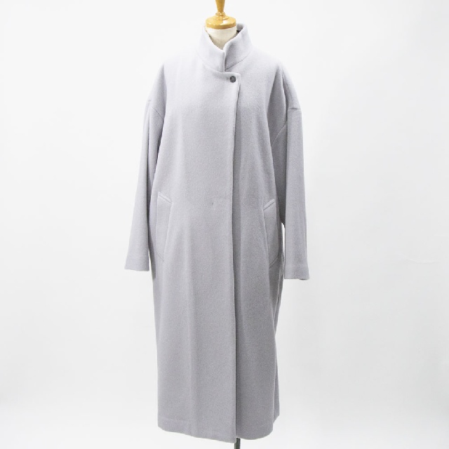 mizuiro ind　ミズイロインド　ウールブレンドスタンドカラーコート　3-270051-2