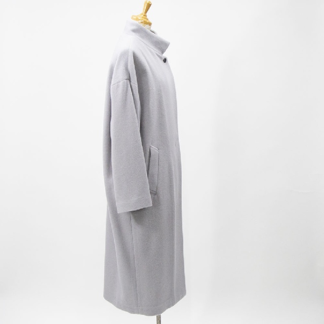 mizuiro ind　ミズイロインド　ウールブレンドスタンドカラーコート　3-270051-5